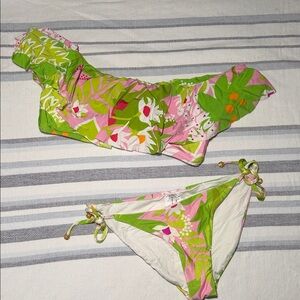 Trina Turk Pink and Green Floral Bikini